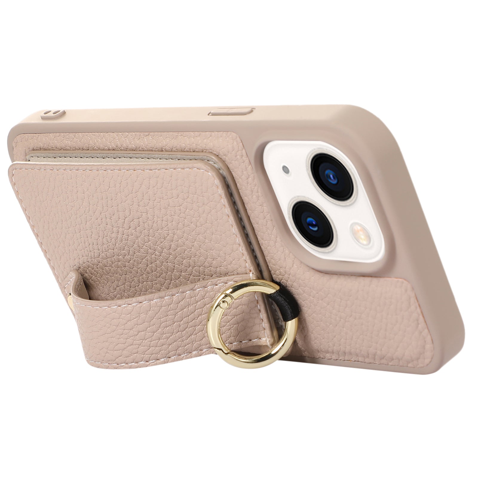 Anti-drop Cover for iPhone 14 Plus Card Holder Hand Strap Leather TPU Phone Kickstand Case with Shoulder Strap Anti-drop Cover for iPhone 14 Plus Card Holder Hand Strap Leather TPU Phone Kickstand Case with Shoulder Strap